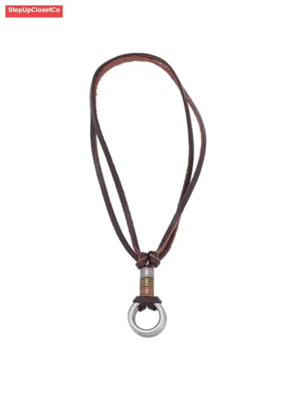 Cowhide Leather Eyeglass Holder Necklace Adjustable Glasses Cord Strap